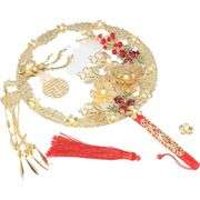 Elegant Chinese Vintage Phoenix Round Fan with Tassel