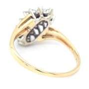 14kt Yellow gold 0.60ctw diamond cluster ring