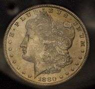 1880-CC GSA Morgan Silver Dollar, Brilliant Uncirculated.