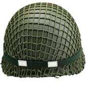 Authentic WW2 US M1 Helmet with Net Cover & Cat Eye Belt