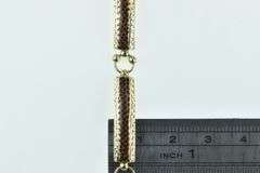 14K Yellow Gold Cheetah Animal Print Enamel Bar Link Bracelet