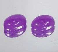 Glowing! 7.72ct top violet Jadeite Jade cabochon set