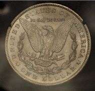 1880-CC GSA Morgan Silver Dollar, Brilliant Uncirculated.