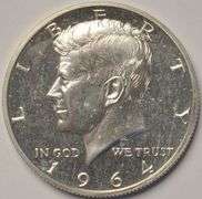 1964 Rare Accent Hair Variety Proof Kennedy Half Dollar