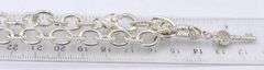 Judith Ripka circle link necklace with Key charm in 925 sterling silver