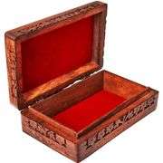 Handmade Celtic Carved Wooden Jewelry Box