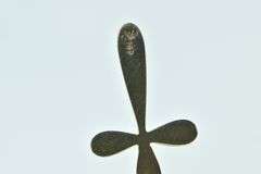 14K Yellow Gold Cross Curved Vintage Christian Faith Charm/Pendant