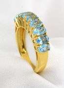 Pretty 14K YG Blue Topaz Band