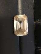 Huge 6.25 Ct Sparkling Yellow Fire Moissanite Emerald Cut Solitaire
