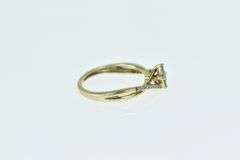 10K Yellow Gold Princess Diamond Squared Cluster Promise Ring