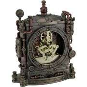 The Grand Machine Steampunk Style Bronze Finished Mantel Clock