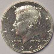 1964 Rare Accent Hair Variety Proof Kennedy Half Dollar