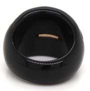 Set of 14kt Yellow gold black onyx and gold Stripe earrings and ring