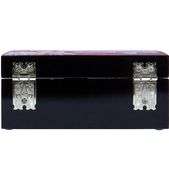 Red Butterflies & Blossoms Mother of Pearl Jewelry Box