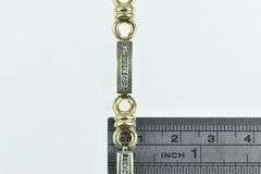 14K Yellow Gold 1.00 Ctw Diamond Inset Two Tone Bar Bracelet