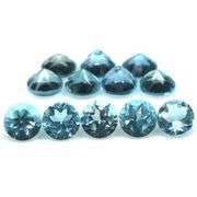 Amazing! 12 piece 13.87ct full fire sky blue Topaz set