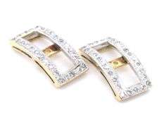 14kt Yellow gold ruby, Sapphire, Emerald and diamond Interchangeable earrings