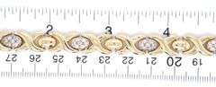 14kt Yellow gold Pave diamond XO bracelet