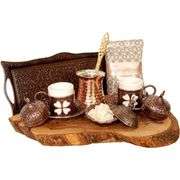 Handcrafted 13 Pieces Antique Turkish Luxury Coffee & Espresso Set