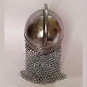 Medieval Viking Wolf Helmet with Silver Finish