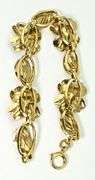 Lovely Vintage 14K Yellow Gold Dogwood Bracelet