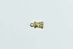 14K Yellow Gold Puffy Teddy Bear Vintage Kids Toy Charm/Pendant