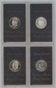 1971, 72, 73, & 1974 Proof Eisenhower Silver Dollars in original holders