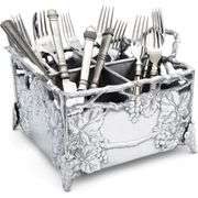 Elegant Grapevine Aluminum Flatware Caddy