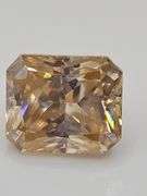 Huge 6.25 Ct Sparkling Yellow Fire Moissanite Emerald Cut Solitaire