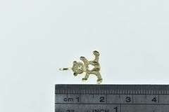 14K Yellow Gold Teddy Bear Stuffed Animal Toy Heart Charm/Pendant