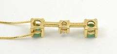 Nice 14KYG Emerald & Dia. Pendant on Necklace