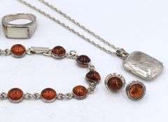 Group lot of Vintage 925 sterling silver mixed jewelry