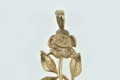 14K Yellow Gold Rose Flower Vintage Classic Romantic Charm/Pendant