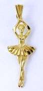 Vintage 14K Ballerina Pendant