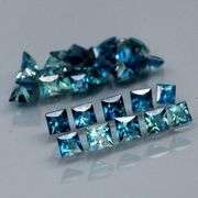 Heated only! 3.15ct princess cut Australian Sapphire set
