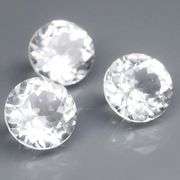 Superb 6.73ct high fire 8mm diamond white Topaz set