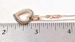 Heart-Warming 14K Rose Gold Diamond Heart Pendant Necklace