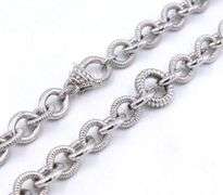 925 Sterling silver Judith Ripka circle link necklace