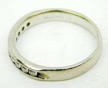 Platinum Band with 10 Round Diamonds, Size 6