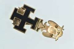 14K Yellow Gold Masonic Enamel Cross 32nd Degree Mason Charm/Pendant