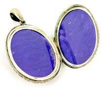 Antique Large Ornate English Sterling Silver Locket