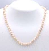 Pink fresh water pearl necklace