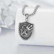 Sterling Silver Poseidon Trident Necklace