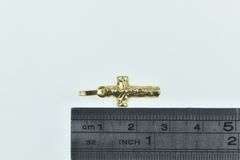14K Yellow Gold Crucifix Cross Christian Faith Symbol Charm/Pendant