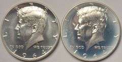 Lot of 2 1964 Proof Kennedy Half Dollars