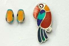 Vintage Mexican Inlay Jewelry