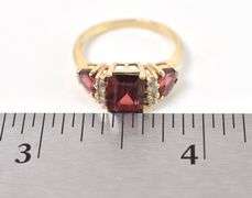 Wonderful 14K Yellow Gold Multi-Gemstone Ring