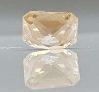 Huge 6.25 Ct Sparkling Yellow Fire Moissanite Emerald Cut Solitaire