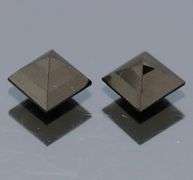 Princess cut 2.62ct midnight olive green Tourmaline pair