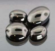Liquid luster! 2.49ct Hematite cabochon set